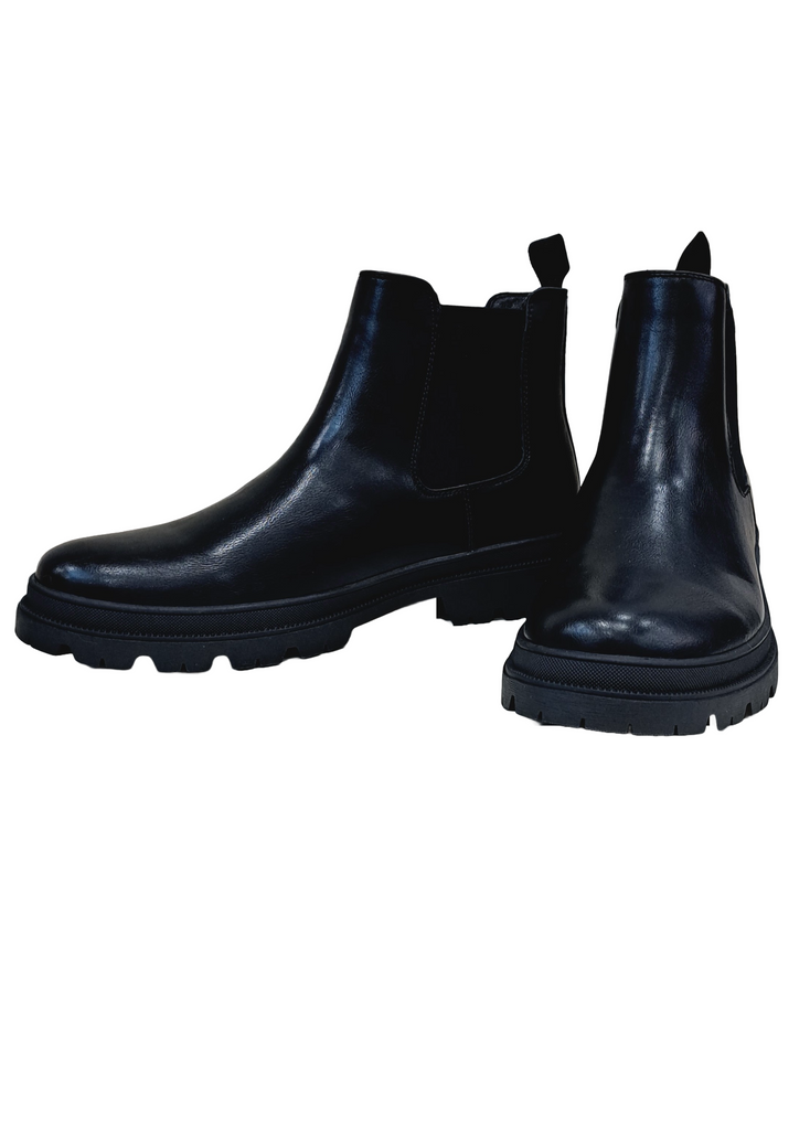 IJ LEATHER CHELSEA BOOTS BLACK – - Main Image