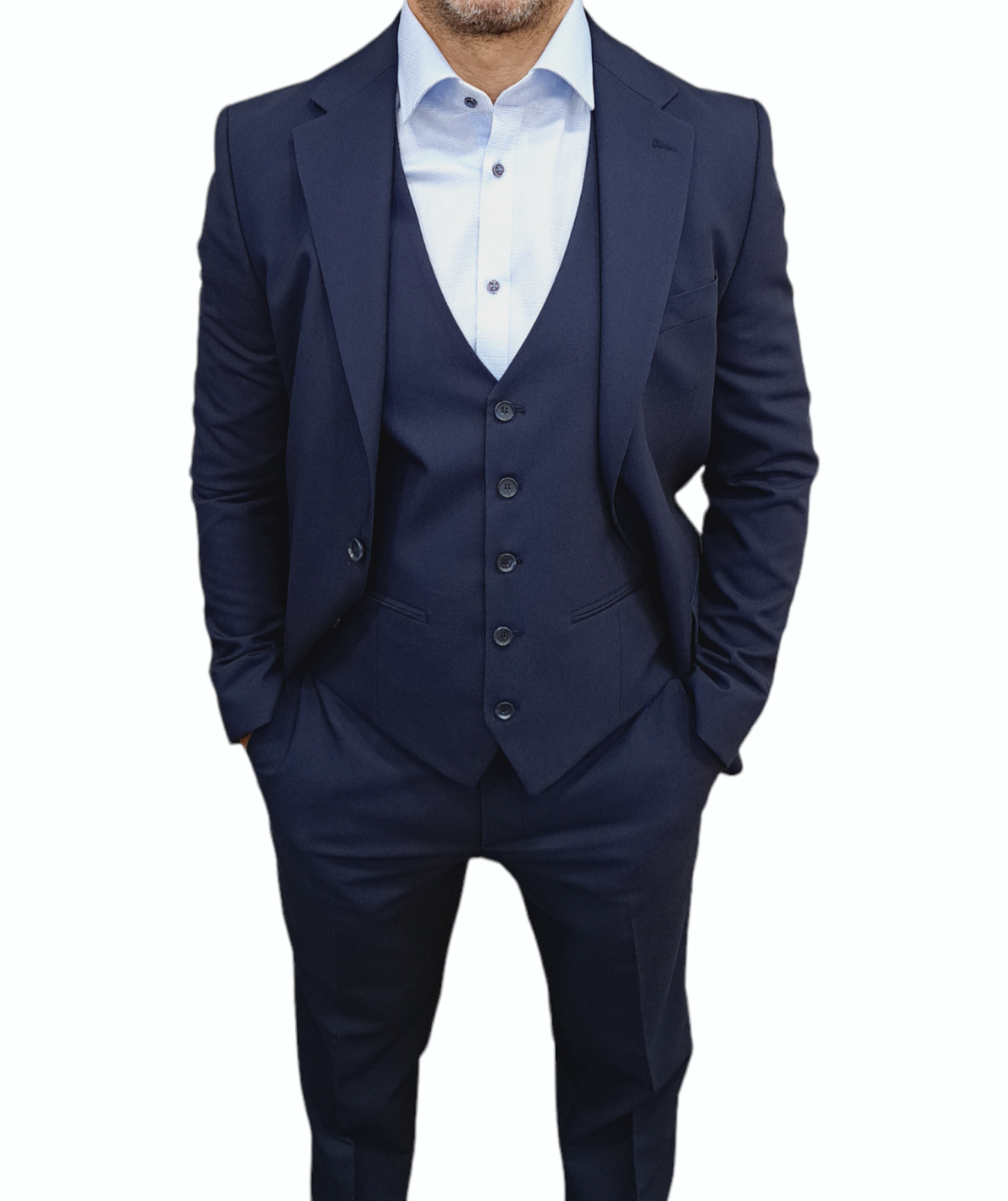 TS NAVY 3 PIECE HAVANA SUIT